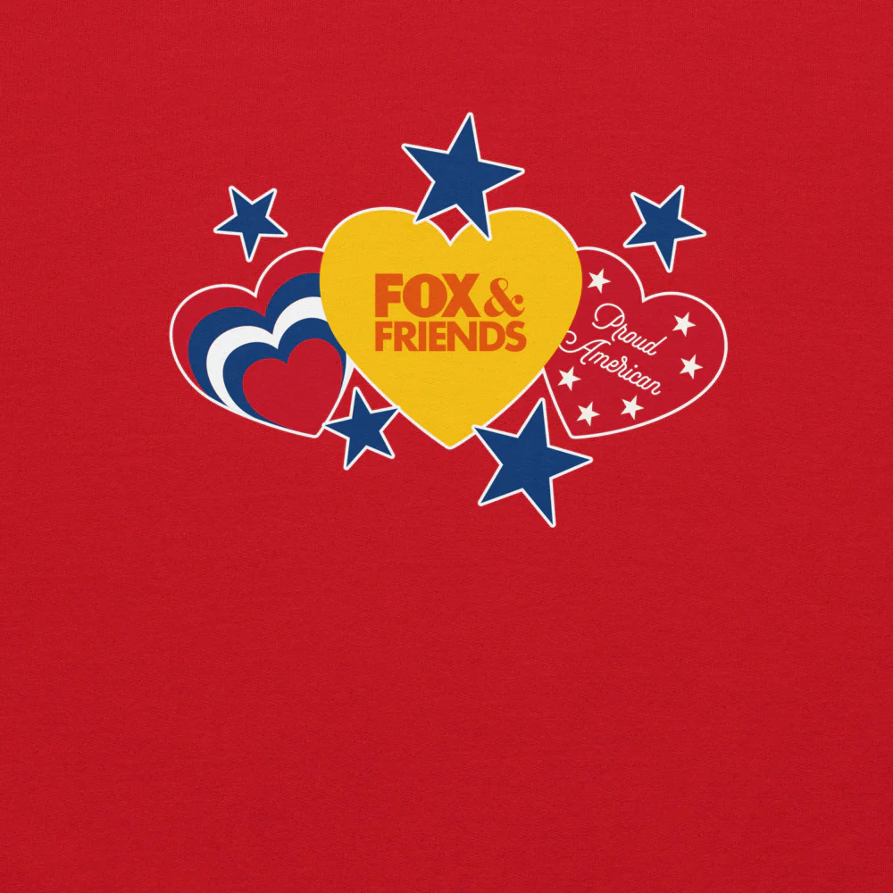 FOX & Friends Proud American Hearts And Stars Sweatshirt - Image 2
