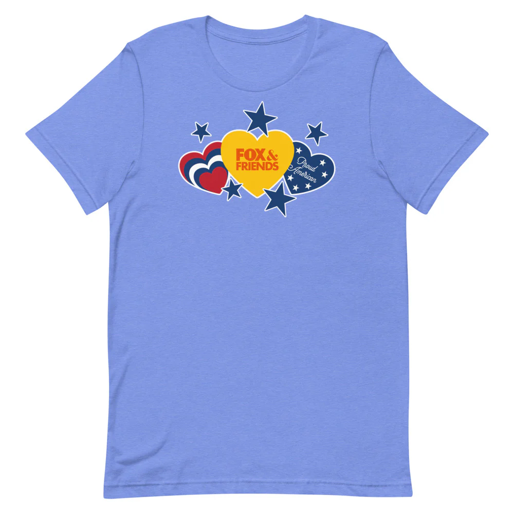 FOX & Friends Proud American Hearts And Stars T-Shirt