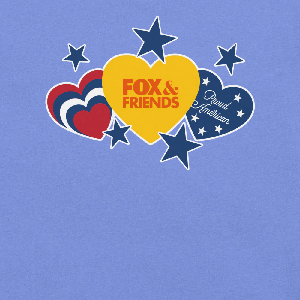 FOX & Friends Proud American Hearts And Stars T-Shirt - Image 2