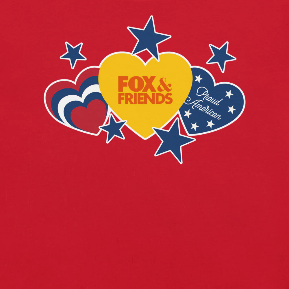 FOX & Friends Proud American Hearts And Stars T-Shirt - Image 5