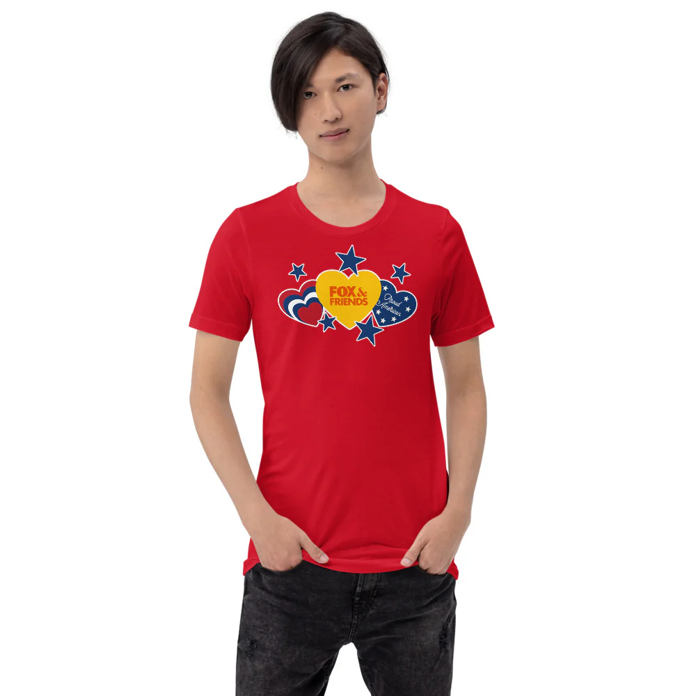 FOX & Friends Proud American Hearts And Stars T-Shirt - Image 6