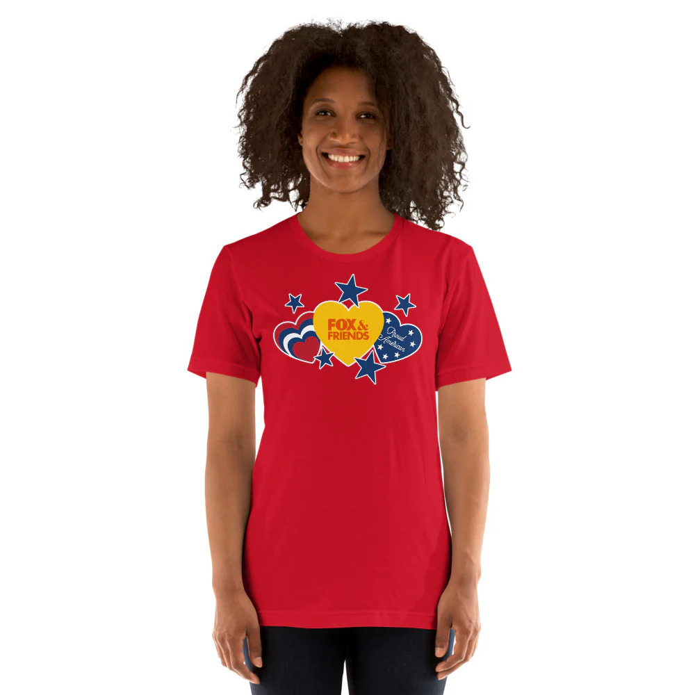 FOX & Friends Proud American Hearts And Stars T-Shirt - Image 8