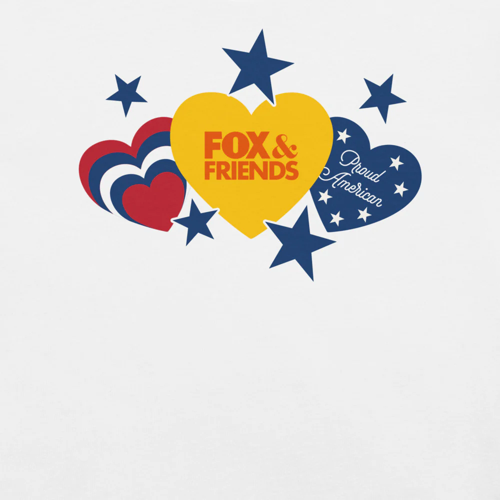 FOX & Friends Proud American Hearts And Stars T-Shirt - Image 9