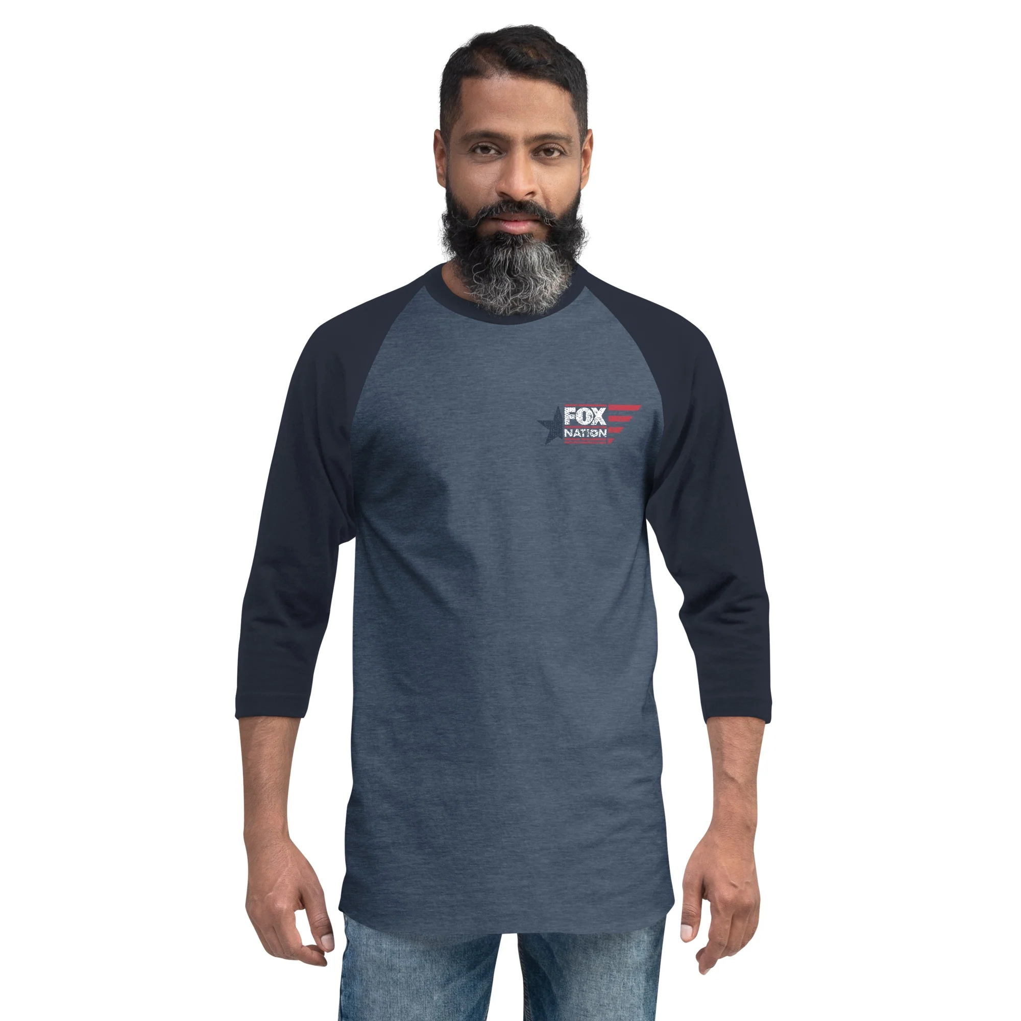 FOX Nation Logo 3/4 Sleeve Raglan Shirt - Image 3