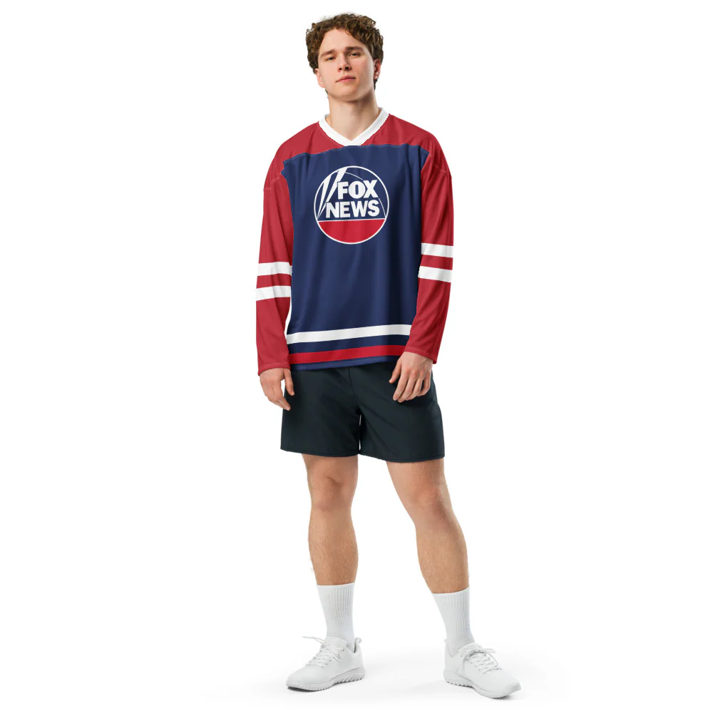 FOX News Logo Sports Hockey Fan Jersey - Image 3