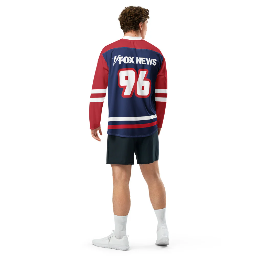 FOX News Logo Sports Hockey Fan Jersey - Image 4