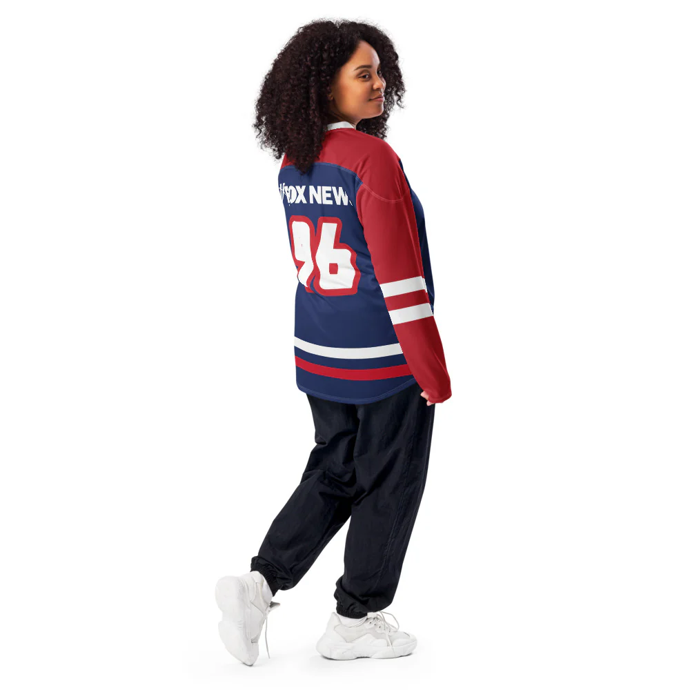 FOX News Logo Sports Hockey Fan Jersey - Image 6