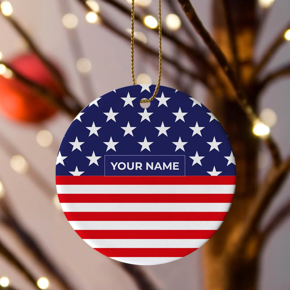 FOX News Flag Personalized Ornament - Image 4