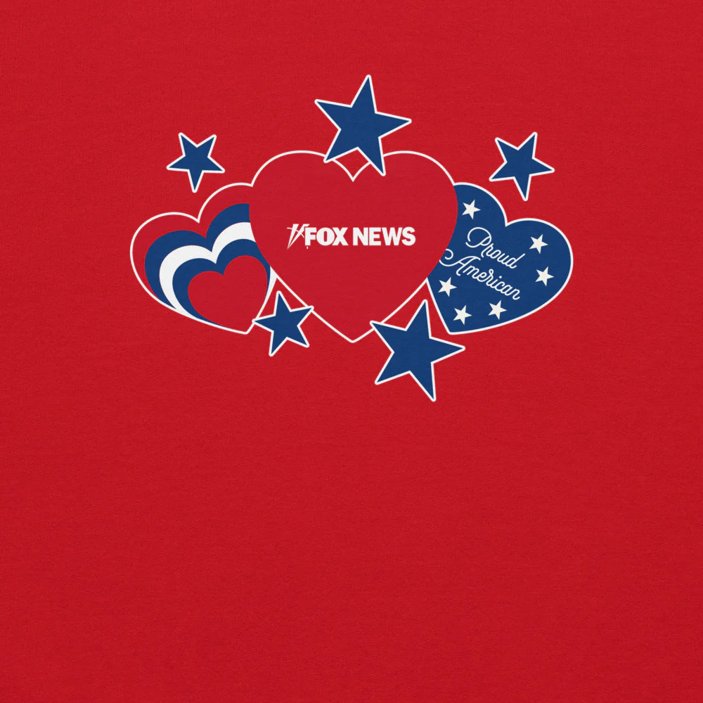 FOX News Proud American Hearts And Stars Sweatshirt - Image 2