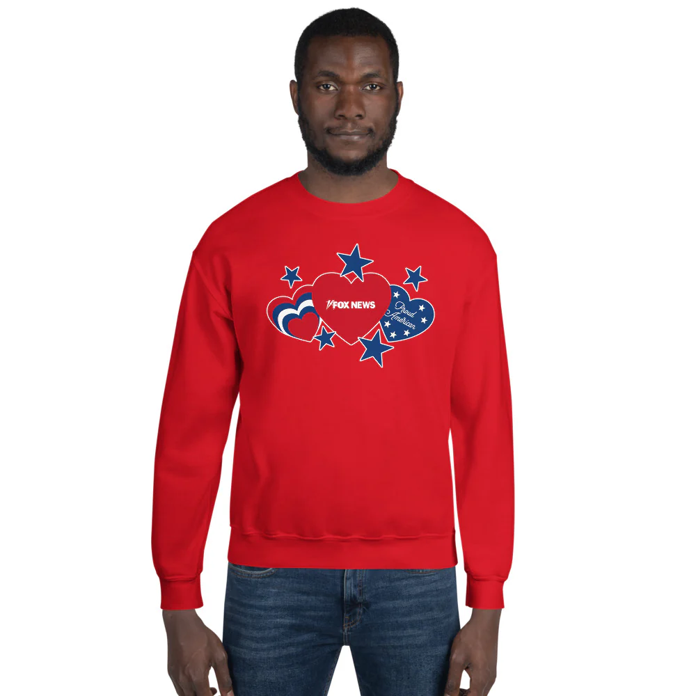 FOX News Proud American Hearts And Stars Sweatshirt - Image 4