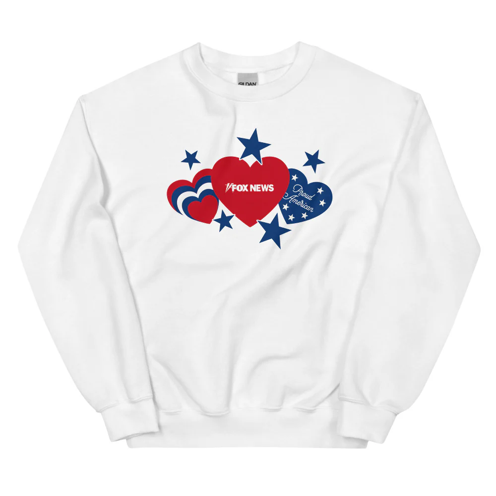 FOX News Proud American Hearts And Stars Sweatshirt - Image 5
