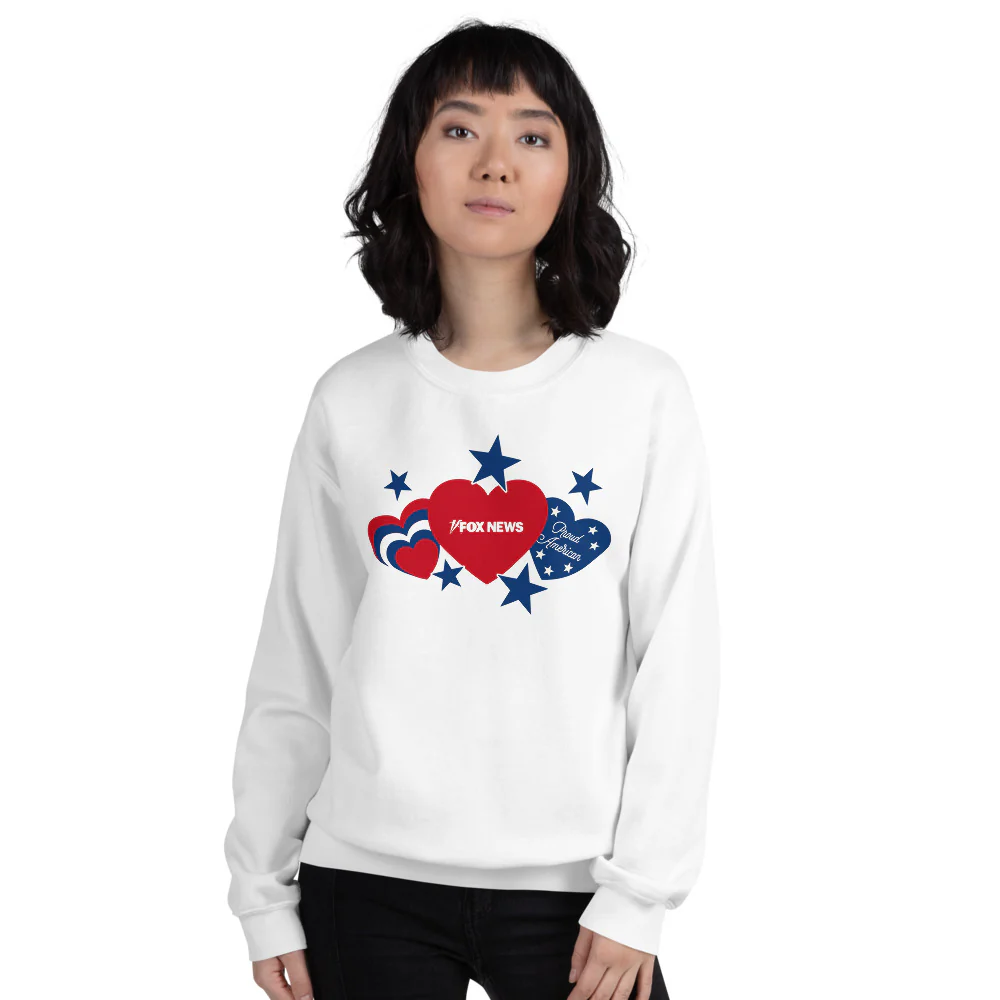 FOX News Proud American Hearts And Stars Sweatshirt - Image 7