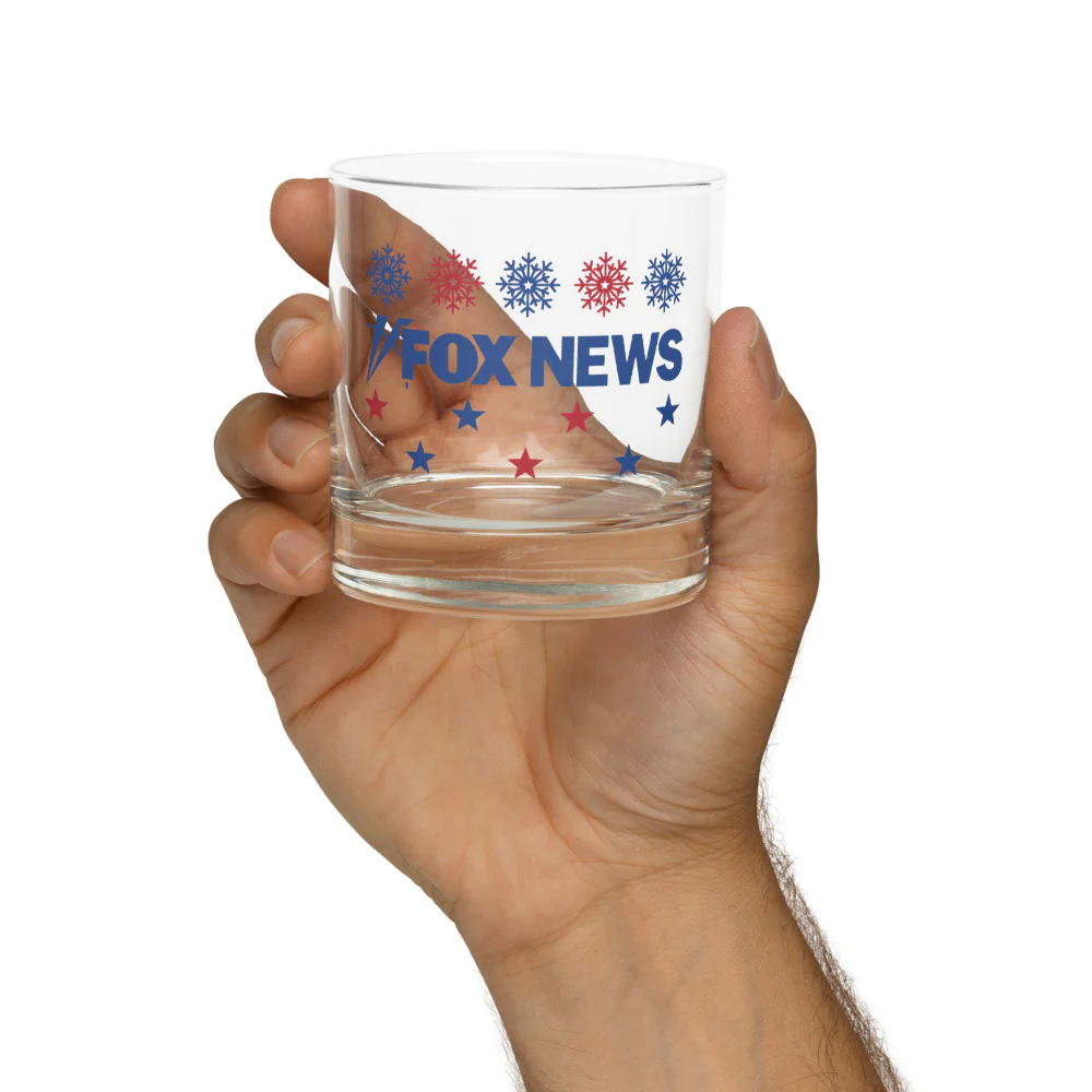 FOX News Holiday Snowflakes Rocks Glass - Image 3