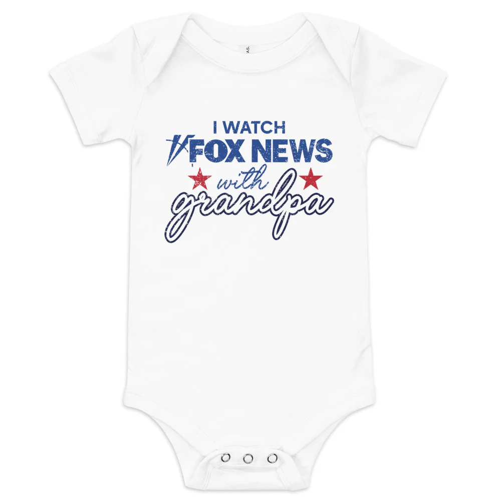 FOX News I Watch with Grandpa Baby Bodysuit - Image 3