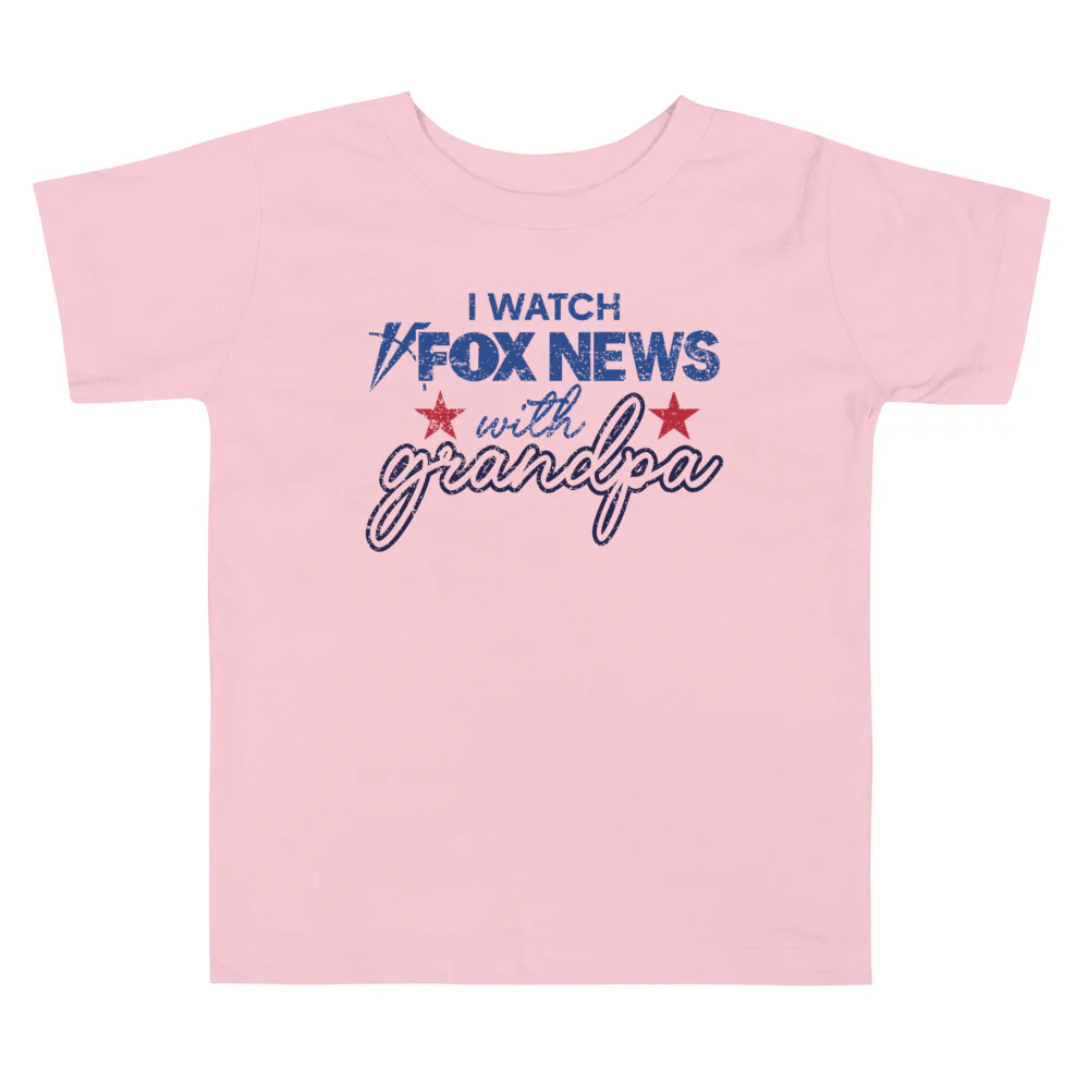 FOX News I Watch with Grandpa Toddler Shirt - Image 3