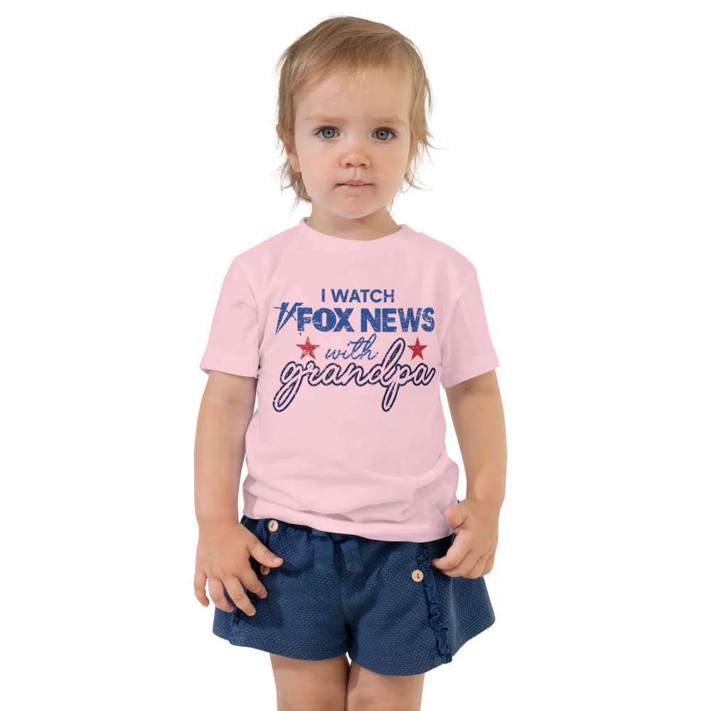FOX News I Watch with Grandpa Toddler Shirt - Image 4