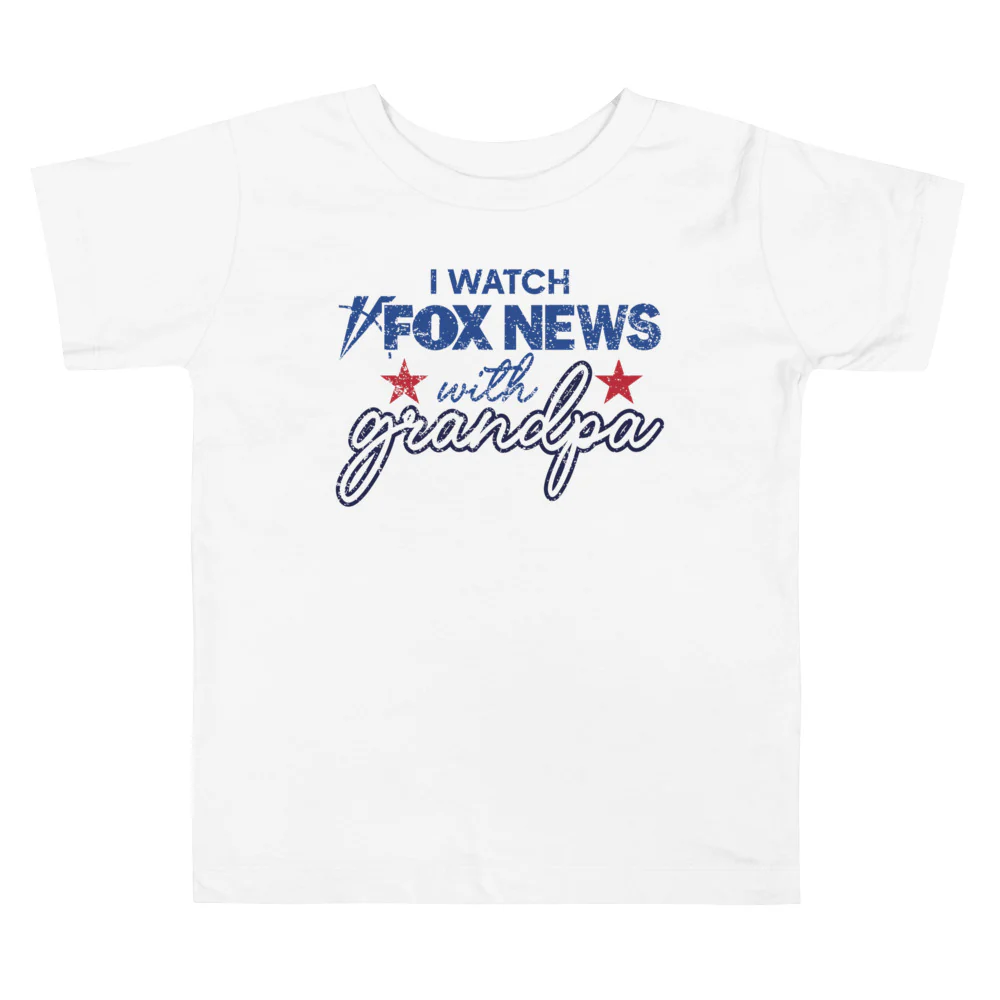 FOX News I Watch with Grandpa Toddler Shirt - Image 5
