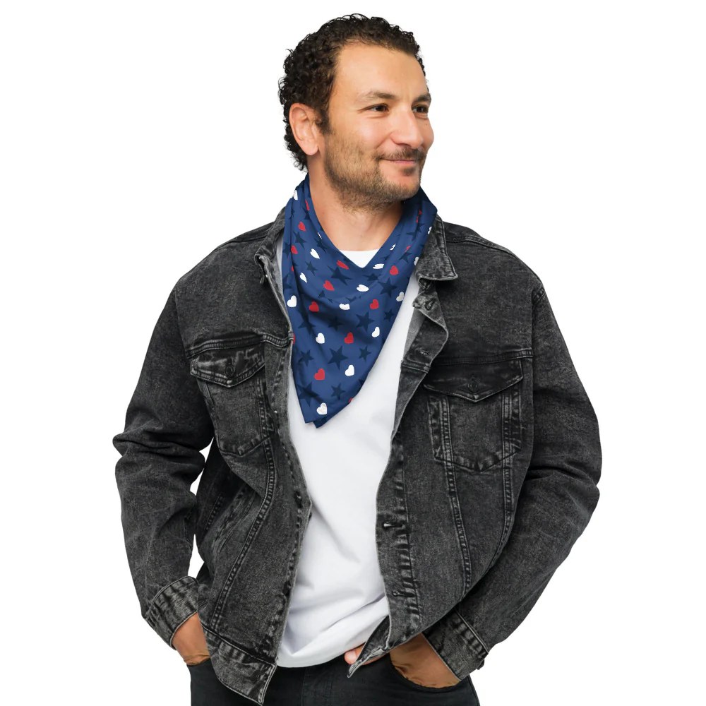 FOX News Proud American Hearts And Stars Bandana - Image 3