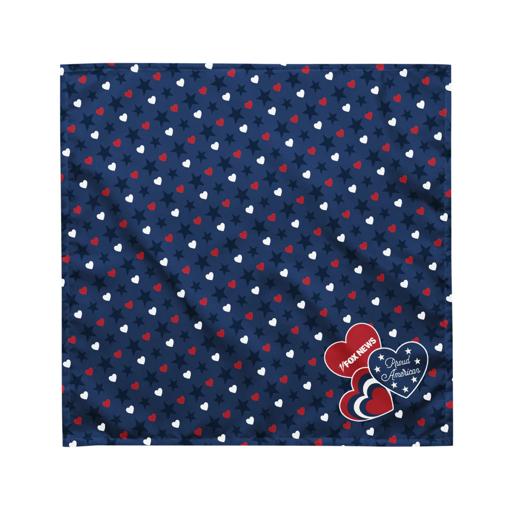 FOX News Proud American Hearts And Stars Bandana - Image 4