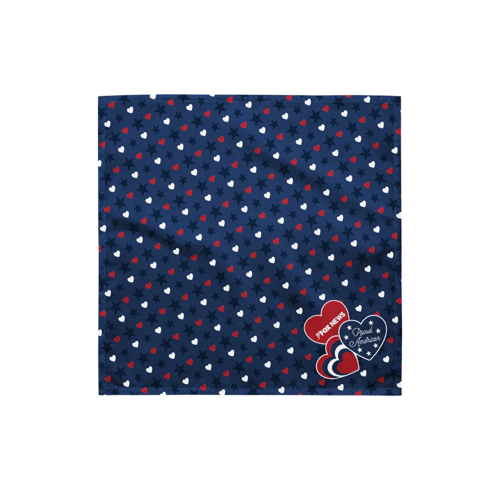 FOX News Proud American Hearts And Stars Bandana - Image 5