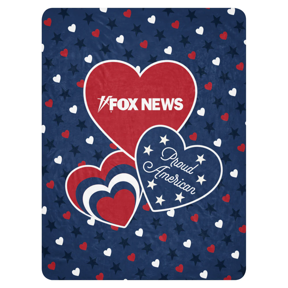 FOX News Proud American Hearts And Stars Blanket
