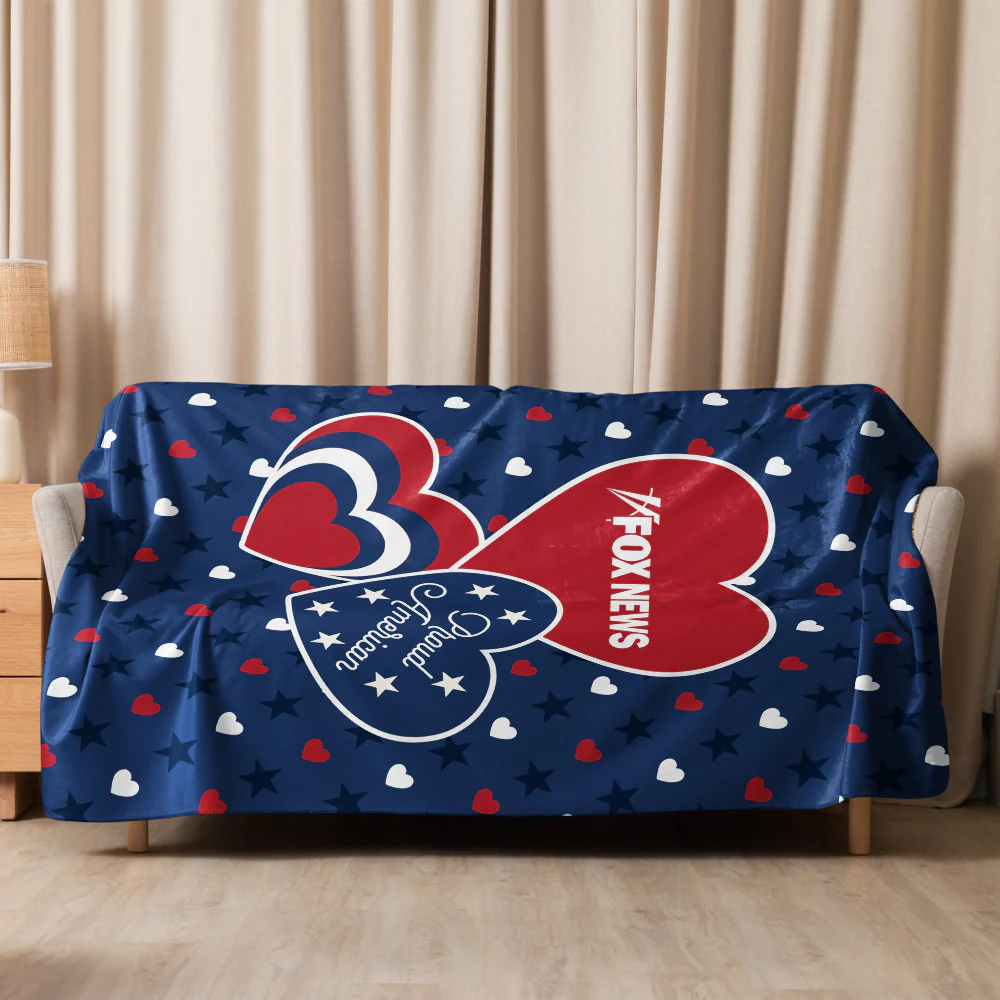 FOX News Proud American Hearts And Stars Blanket - Image 2