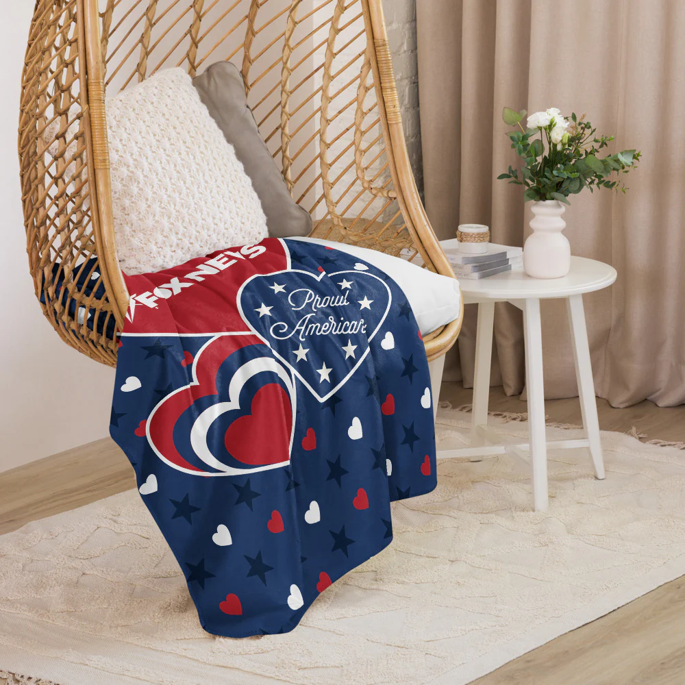 FOX News Proud American Hearts And Stars Blanket - Image 4