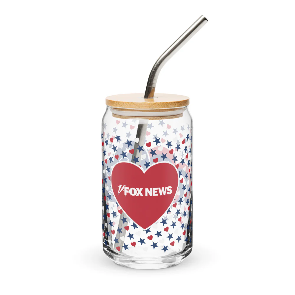 FOX News Proud American Hearts And Stars Can Shaped Glass