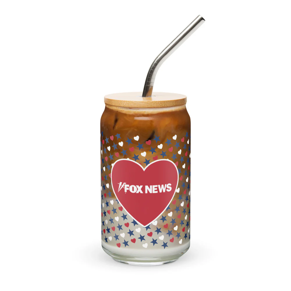FOX News Proud American Hearts And Stars Can Shaped Glass - Image 3