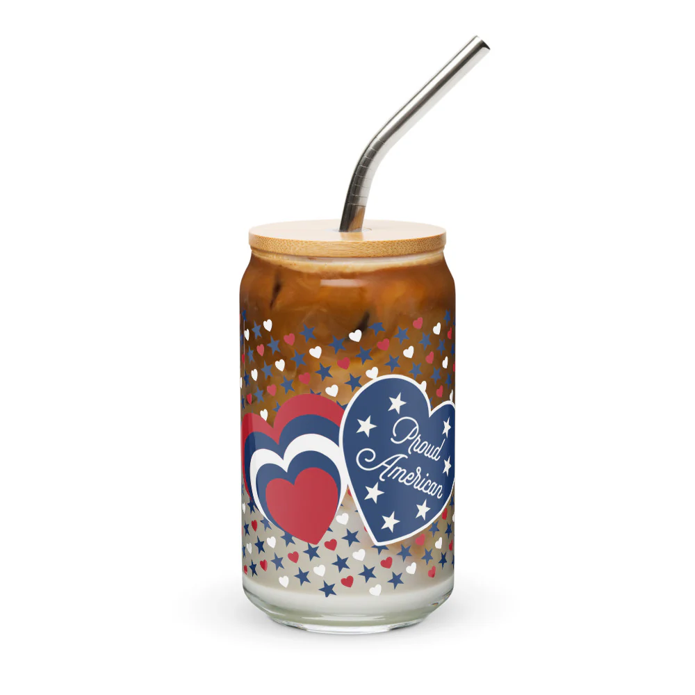 FOX News Proud American Hearts And Stars Can Shaped Glass - Image 4