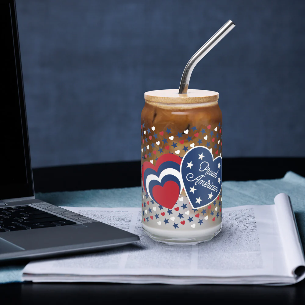 FOX News Proud American Hearts And Stars Can Shaped Glass - Image 6