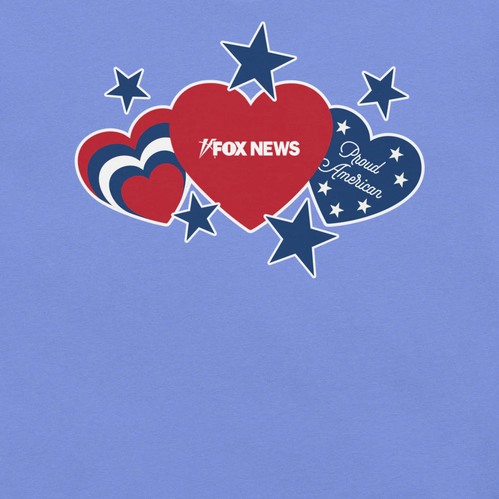 FOX News Proud American Hearts And Stars T-Shirt - Image 2