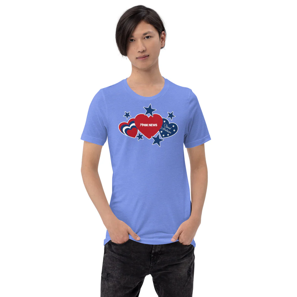 FOX News Proud American Hearts And Stars T-Shirt - Image 3