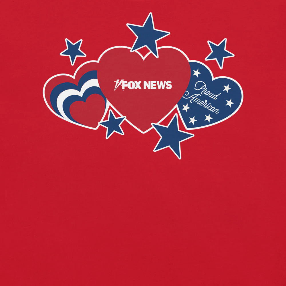 FOX News Proud American Hearts And Stars T-Shirt - Image 5