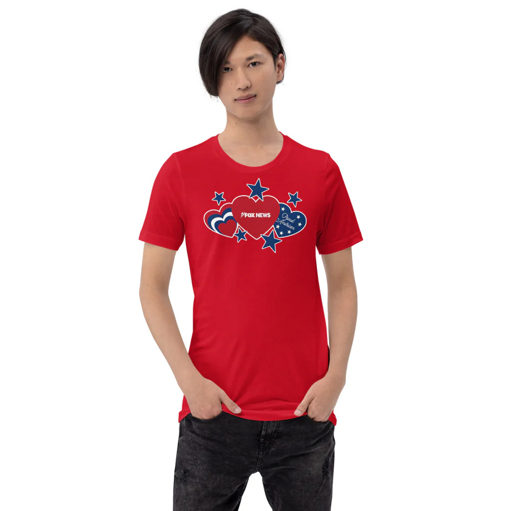 FOX News Proud American Hearts And Stars T-Shirt - Image 6