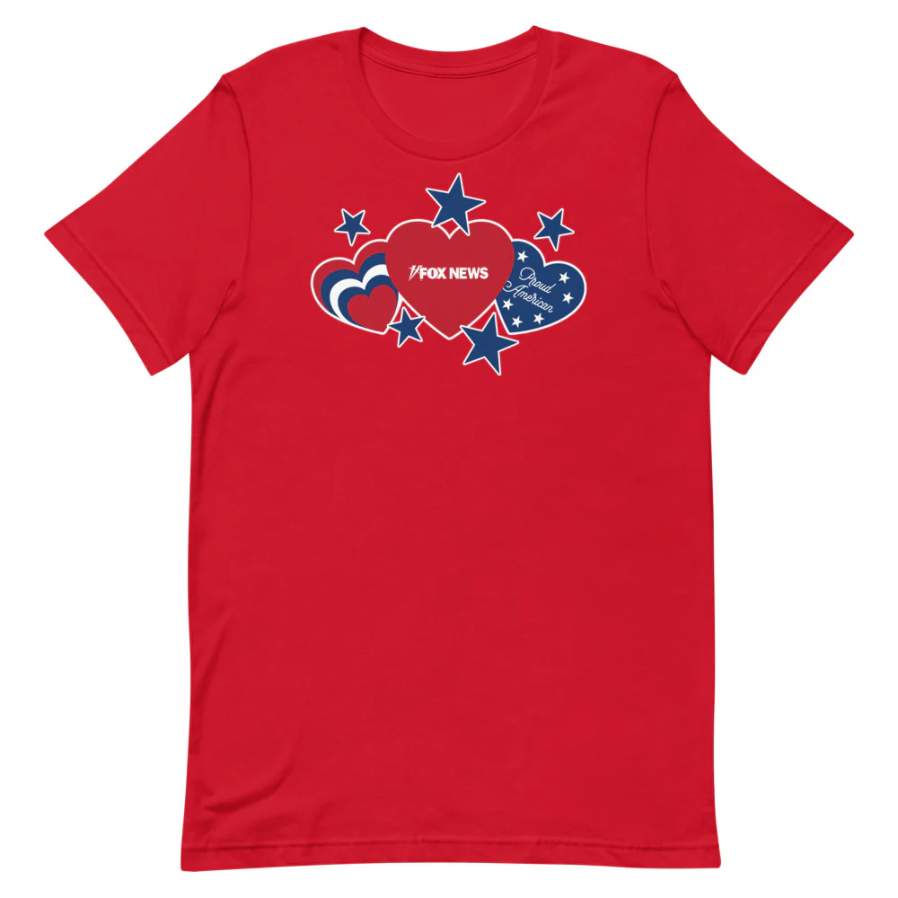 FOX News Proud American Hearts And Stars T-Shirt - Image 7