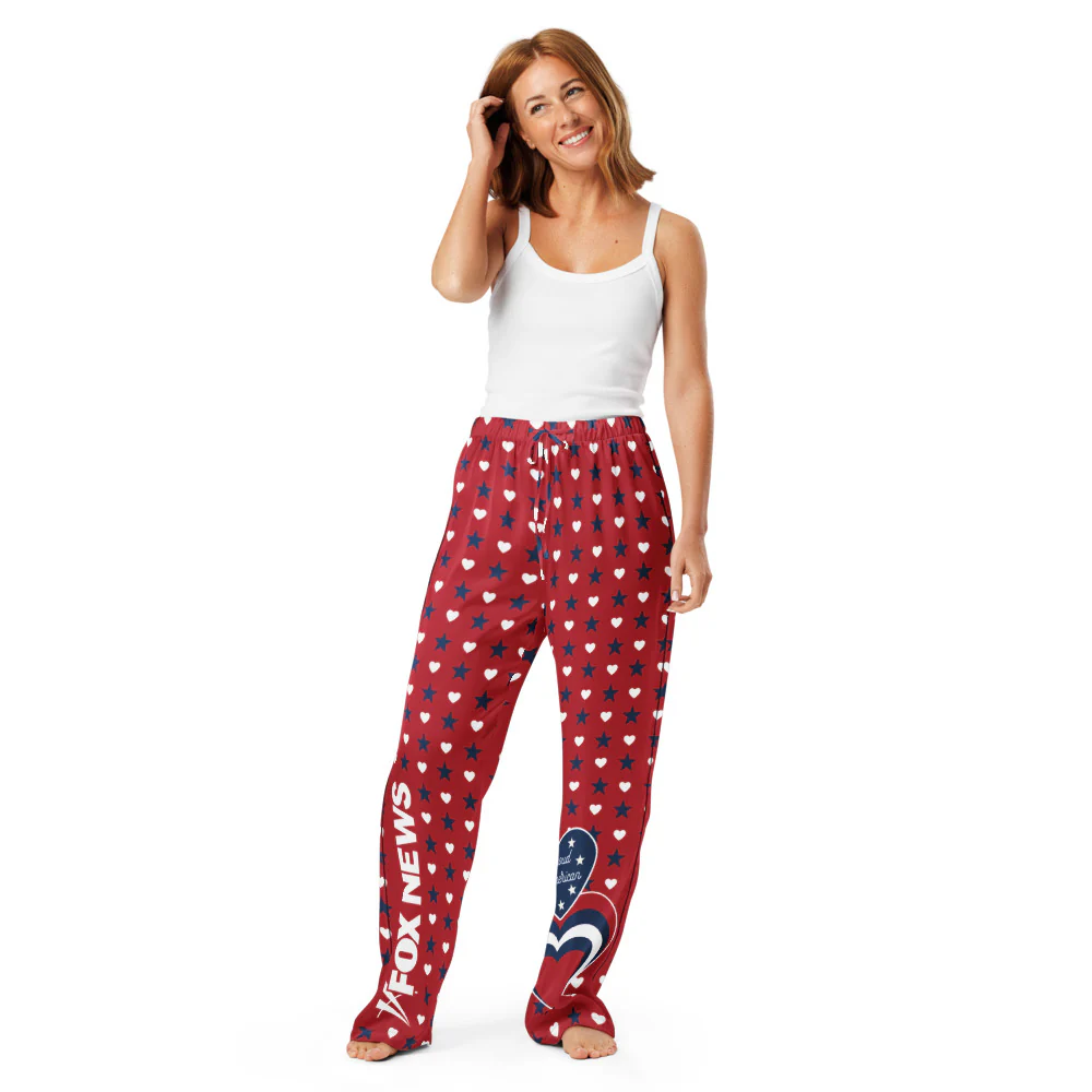 FOX News Proud American Hearts And Stars Women's Pajama Pants - Image 3