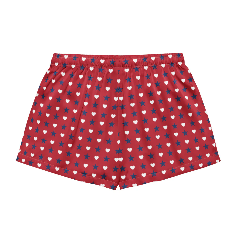 FOX News Proud American Hearts And Stars Women's Pajama Shorts - Image 2