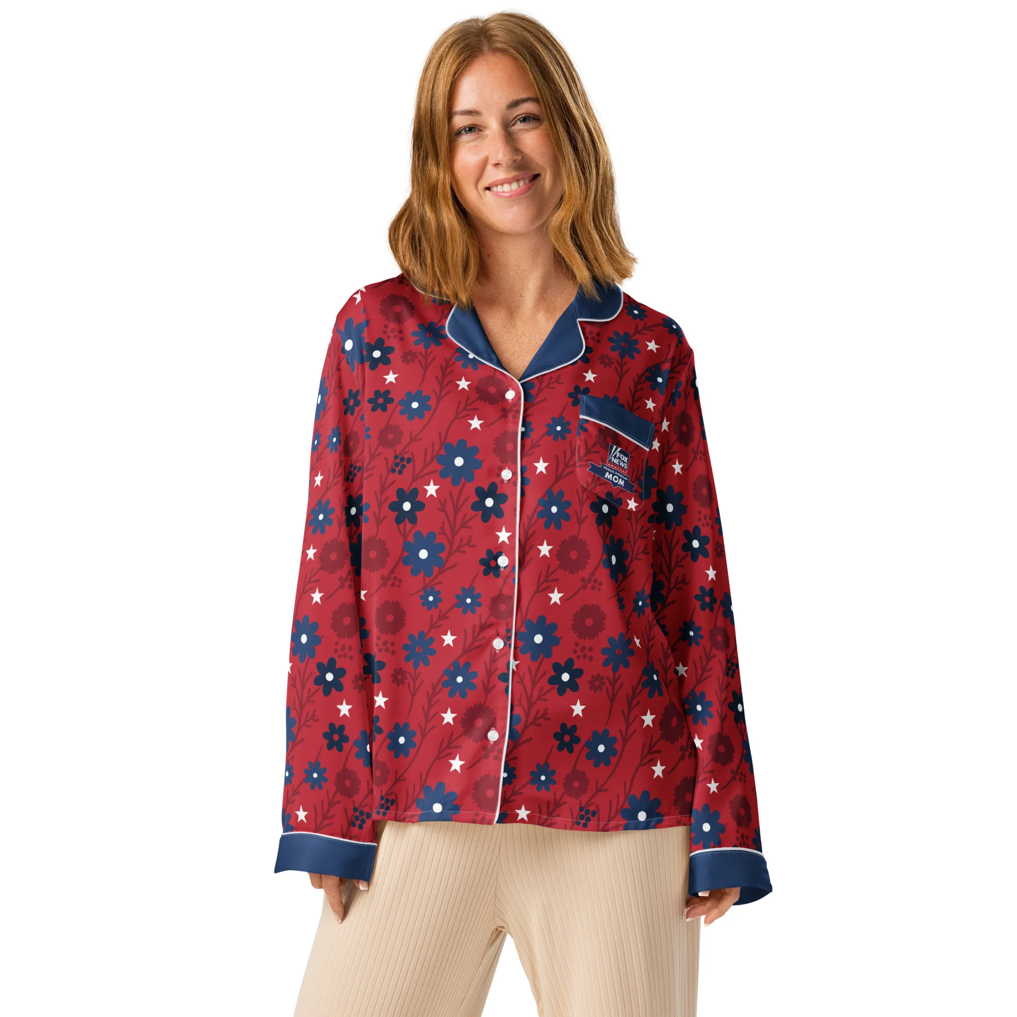 FOX News Proud American Mom Long Sleeve Pajama Top - Image 2