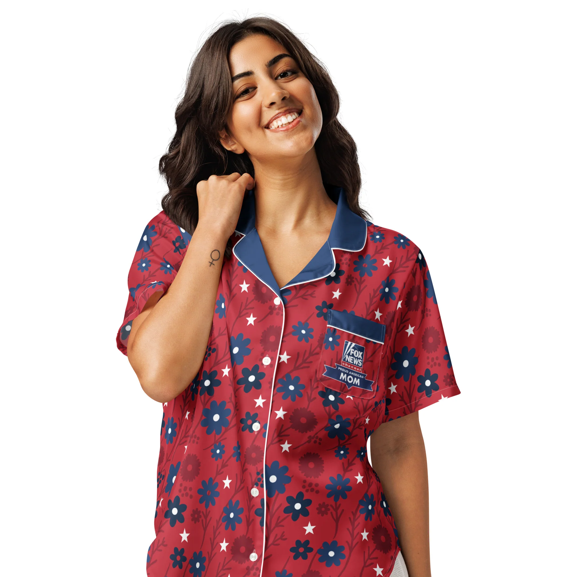 FOX News Proud American Mom Short Sleeve Pajama Top - Image 2