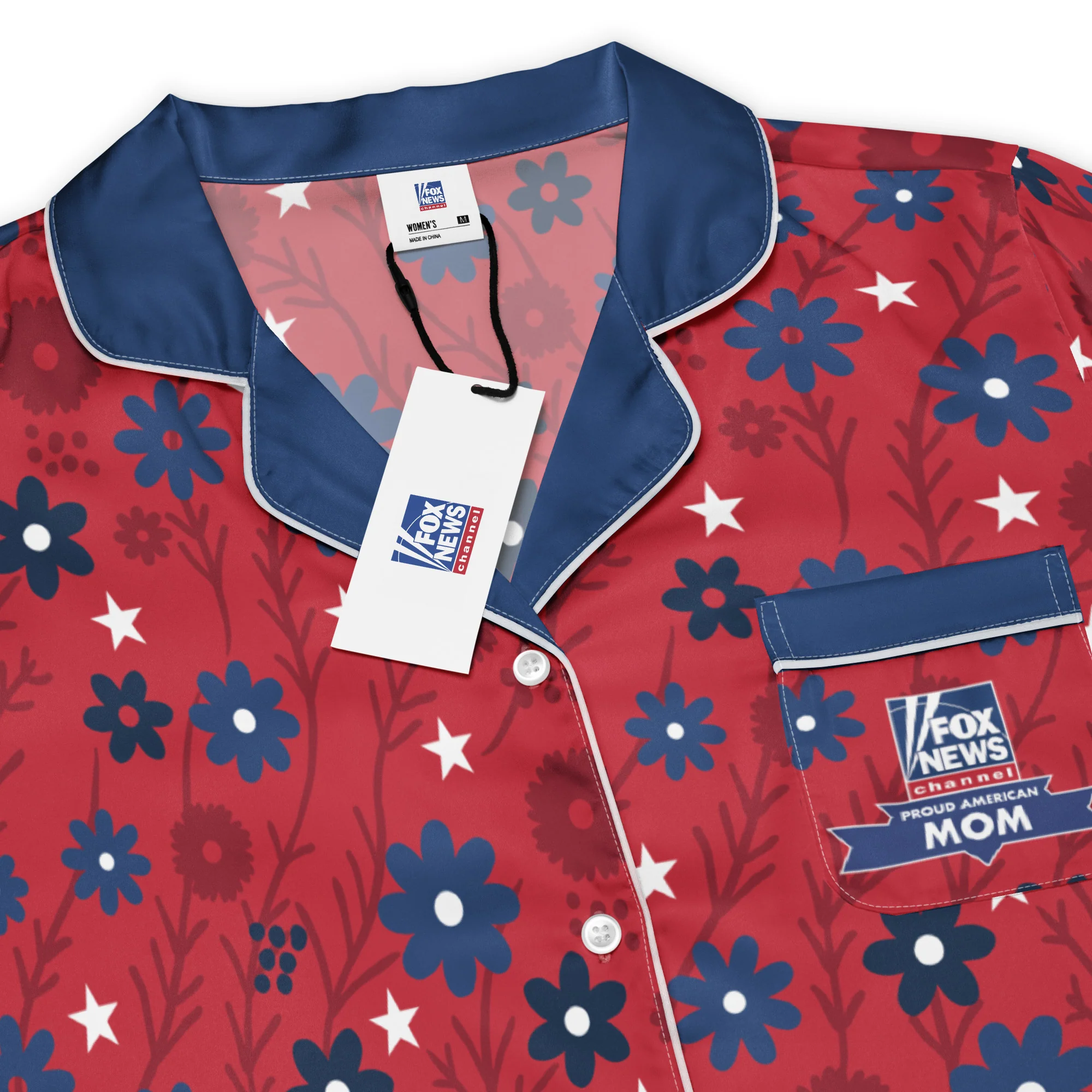FOX News Proud American Mom Short Sleeve Pajama Top - Image 4