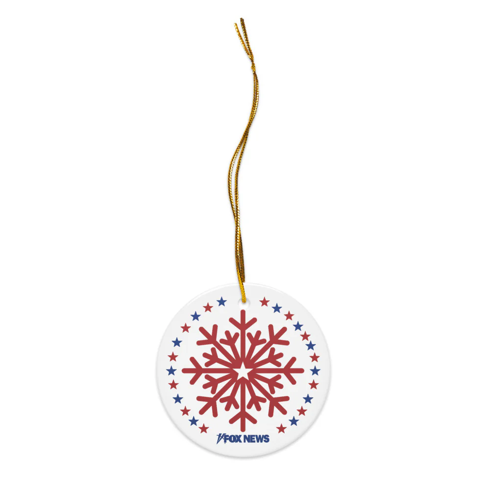 FOX News Holiday Snowflakes Ceramic Ornament - Image 3