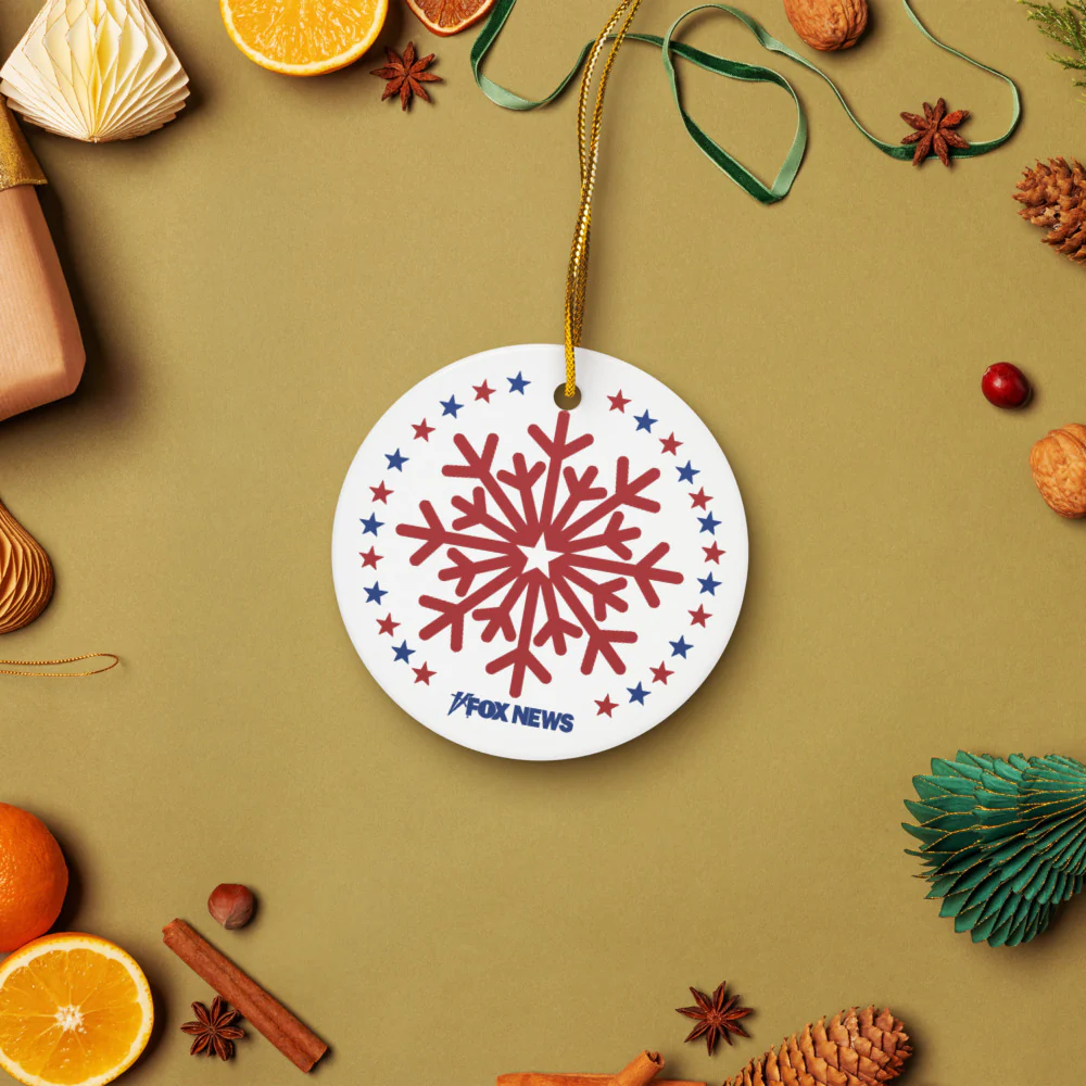 FOX News Holiday Snowflakes Ceramic Ornament - Image 5