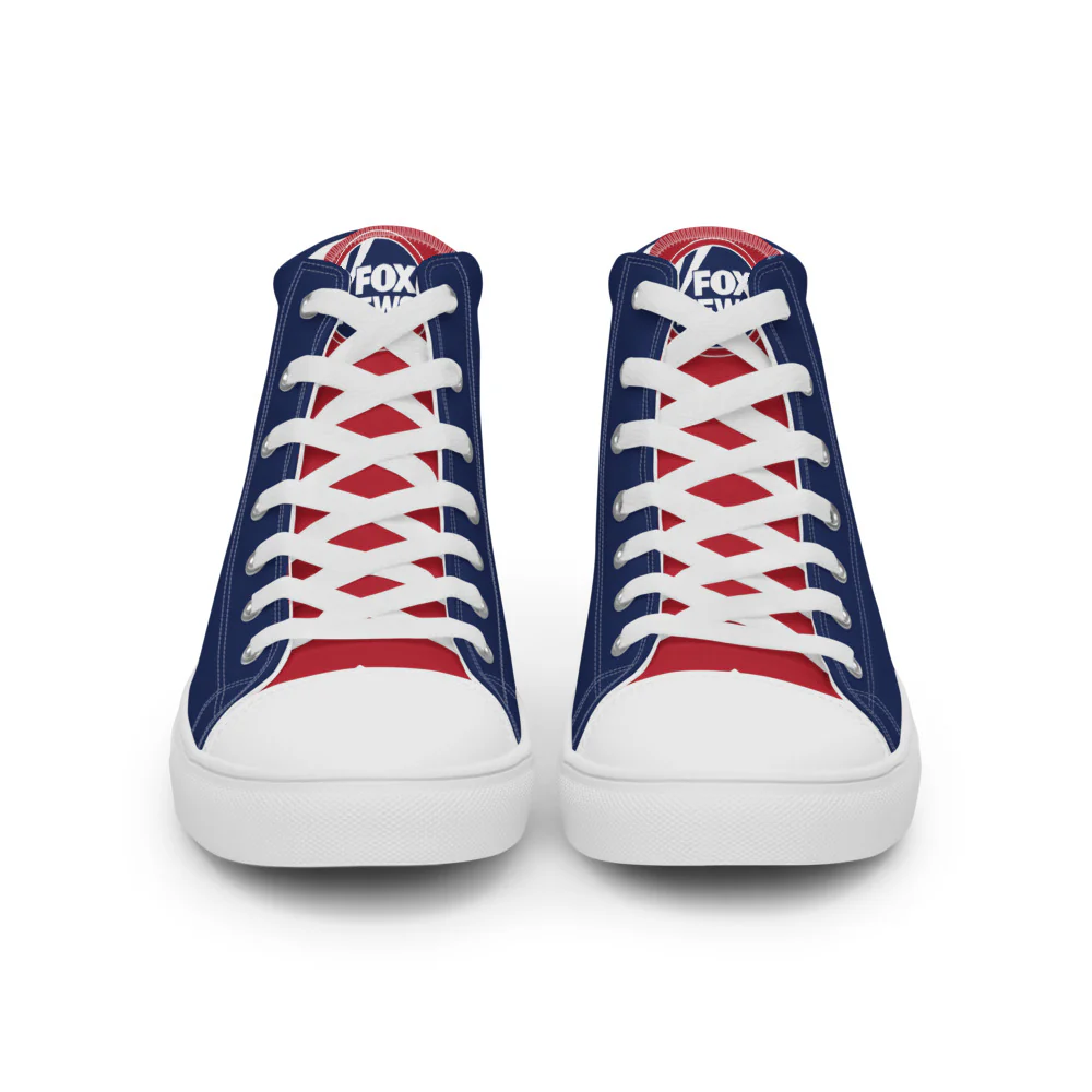 FOX News Sports Logo Men's High Top Canvas Shoes - Image 2