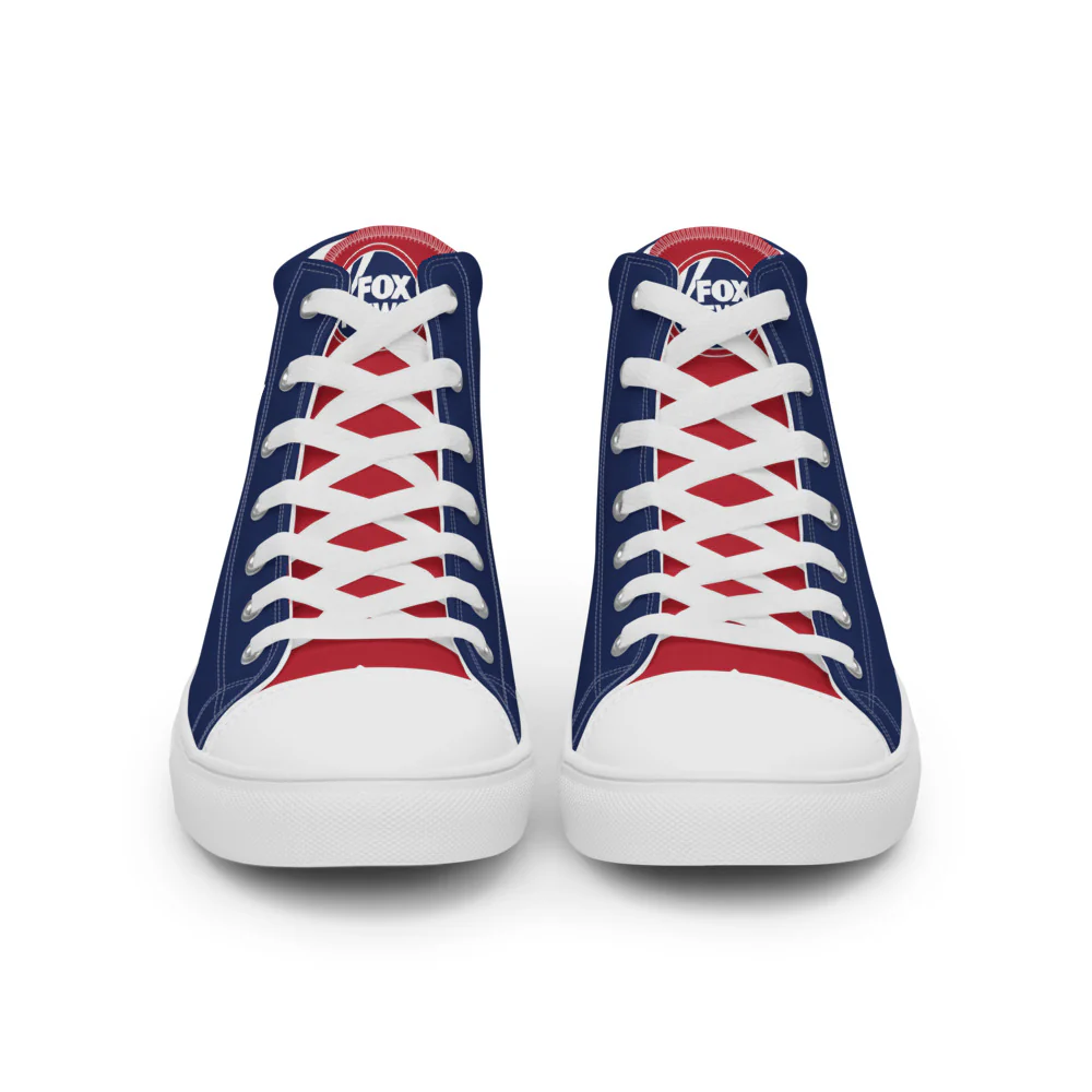 FOX News Sports Logo Women's High Top Canvas Shoes - Image 2