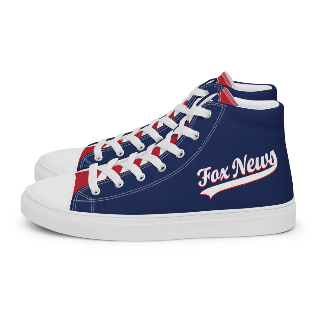 FOX News Sports Logo Women's High Top Canvas Shoes - Image 3