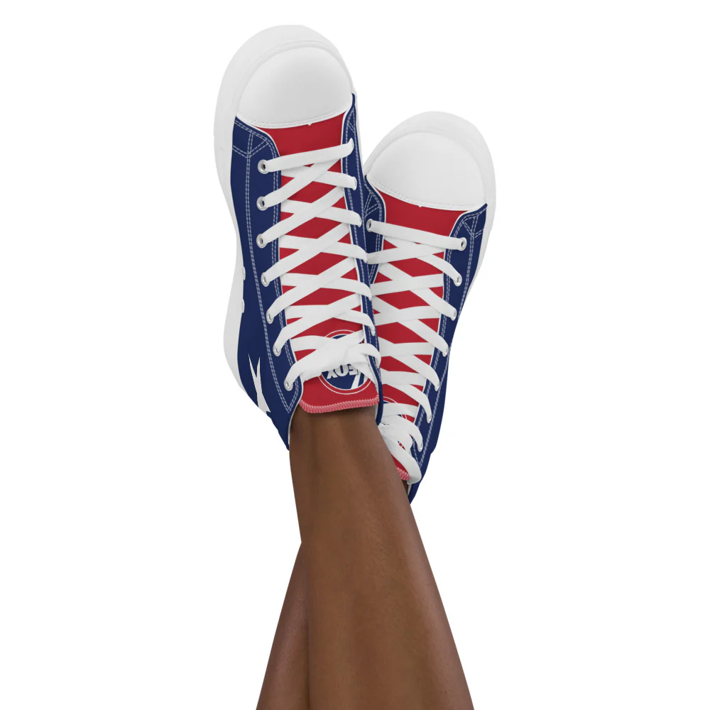 FOX News Sports Logo Women's High Top Canvas Shoes - Image 4