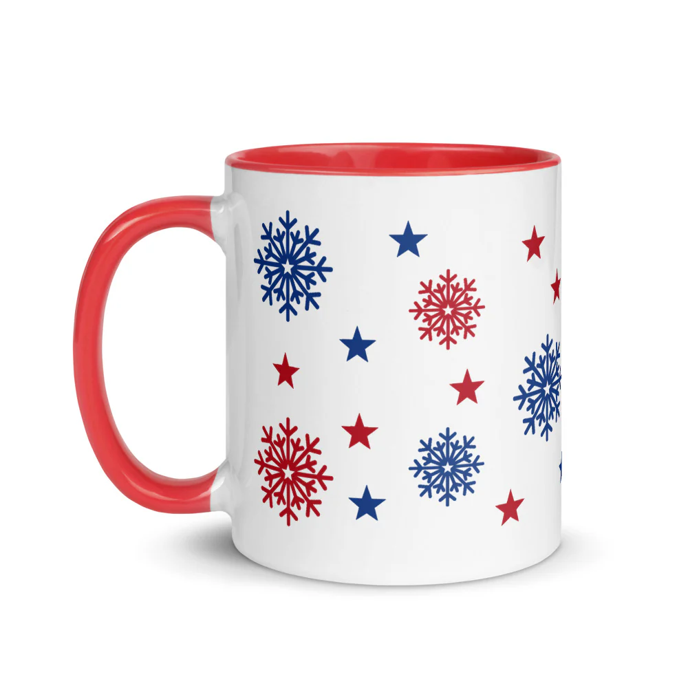 FOX News Holiday Snowflakes Two Tone Mug - Image 2
