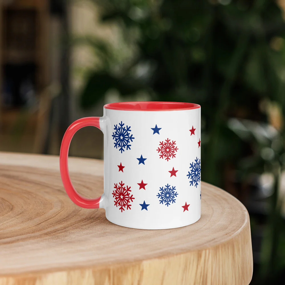 FOX News Holiday Snowflakes Two Tone Mug - Image 4