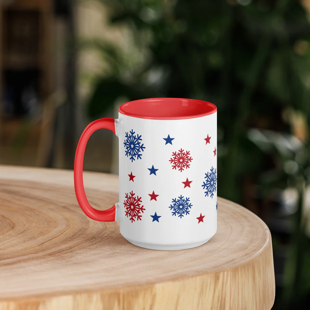 FOX News Holiday Snowflakes Two Tone Mug - Image 8